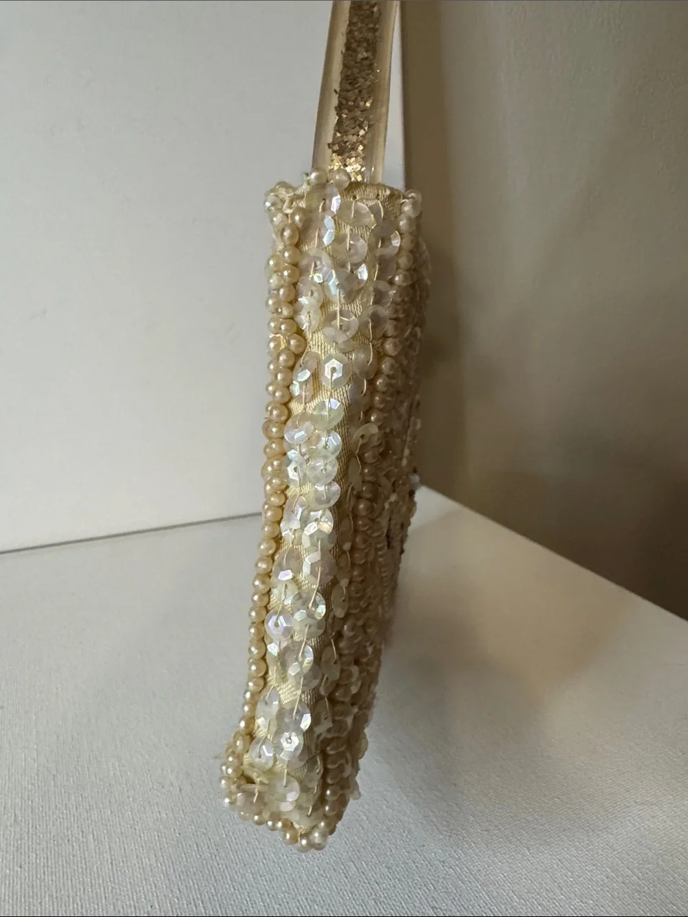 Vintage David's Import Beaded & Sequined Evening Clutch